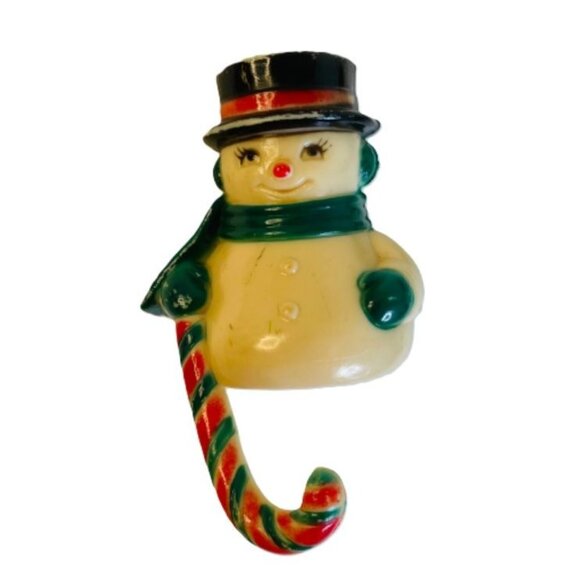 Vintage Christmas Stocking Hanger Ornament Holder Set Shelf Mantle Plastic 80's - Picture 4 of 9